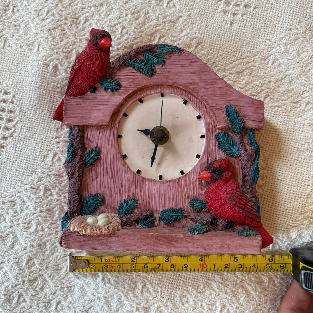 Vintage Cardinal house Decor Clock